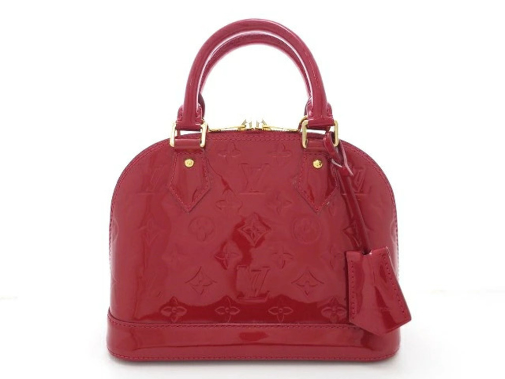 LOUIS VUITTON Alma Shoulder Bag Handbag Vernis Pomme d Amour